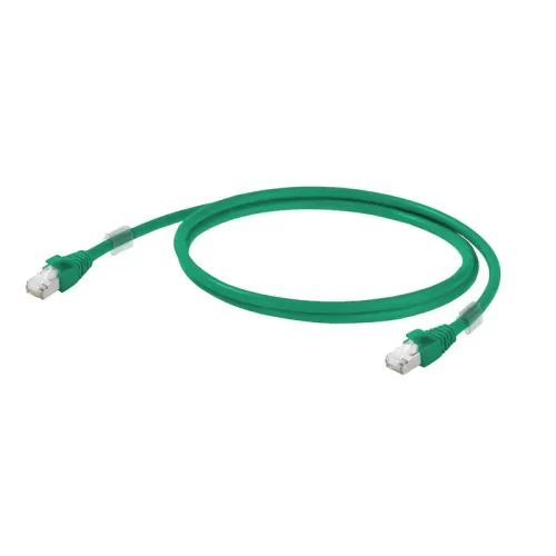 1251590005 Patch Cable Cat 6A RJ45 IP20 0.5M Green