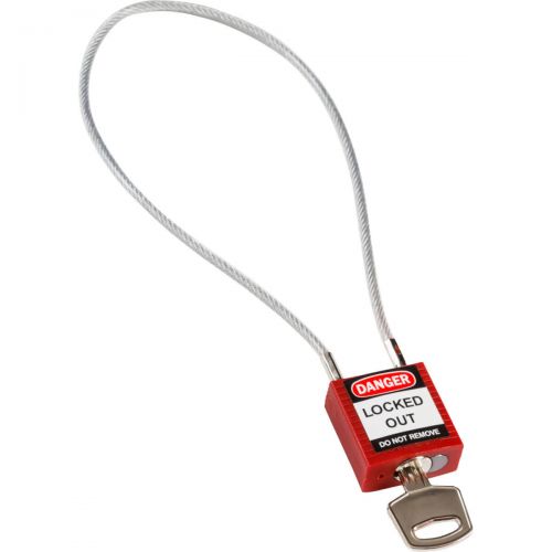 Compact Cable Padlock - Red 146124