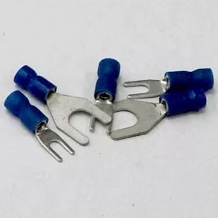 TVF2-6TG Twin Grip Blue Insulated Fork Terminals 1.5 - 2.5 mm²