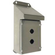 IP-SSSRPB2 Pushbutton Enclosure Sloping Roof Stainless Steel