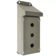 IP-SSSRPB3 Pushbutton Enclosure Sloping Roof Stainless Steel