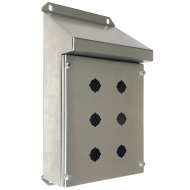 IP-SSSRPB6 Pushbutton Enclosure Sloping Roof Stainless Steel