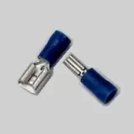 TVPO2-4.8F8 Blue Insulated Push On Female Terminals 1.5 - 2.5 mm²
