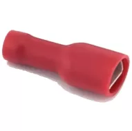 TVFPO1-6.3F Red Fully Insulated Push On Female Terminals 0.5 - 1.5 mm²