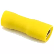 TVFPO5-6.3F Yellow Fully Insulated Push On Female Terminals 4.0 - 6.0 mm²