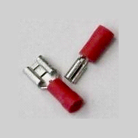 TVPO1-6.3F Red Insulated Push On Female Terminals 0.5 - 1.5 mm²