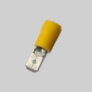 TVPO5-6.3M Yellow Insulated Push On Male Terminals 4.0 - 6.0 mm²