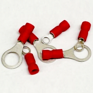 TVR1-8TG Twin Grip Red Insulated Ring Terminals 0.5 - 1.5 mm²